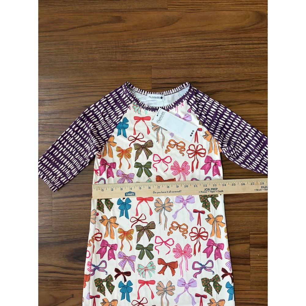 Nuggles Girls swim dress NWT bows sz 12 - Picture 3 of 5